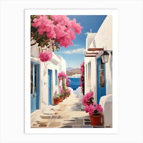 Mykonos Alley Art Print