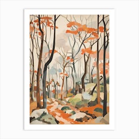 Autumn Fall Forest Pattern Painting 18 Art Print