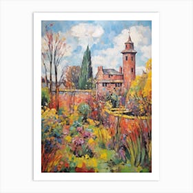 Autumn Gardens Painting Sissinghurst Castle Garden United Kingdom Art Print