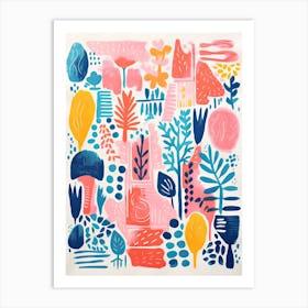 Garfield Park Conservatory Gardens Abstract Riso Style 2 Art Print