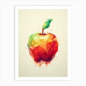 Polygonal Apple Art Print