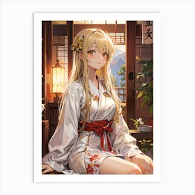 Chobits Sittin Art Print