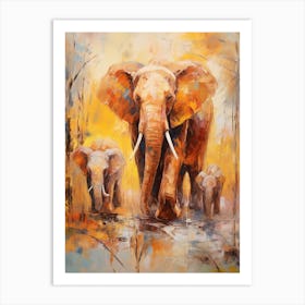 Elephant  Abstract Expressionism 2 Art Print