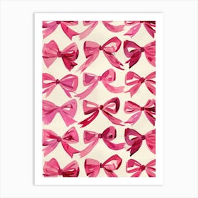 Cherry Bows Collection 3 Pattern Art Print