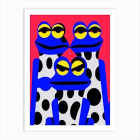 Frogs Abstract Pop Art 3 Art Print