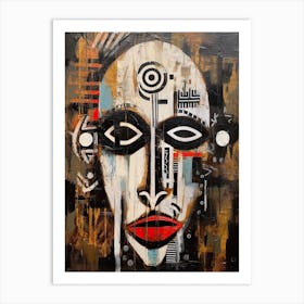 African Face, Tribe, Native african Art Print