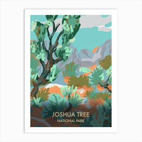 Joshua Tree National Park Travel Poster Matisse Style 2 Art Print