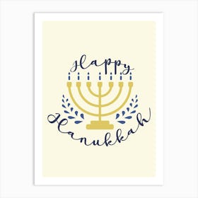 Happy Hanukkah Art Print