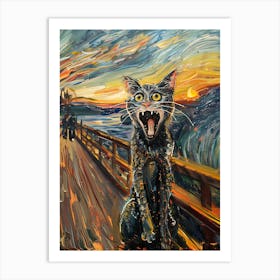 Scream Cat Art Print