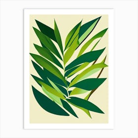 Summer Savory Leaf Vibrant Inspired 1 Art Print