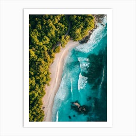 Aerial View Of A Tropical Beach 3 Art Print