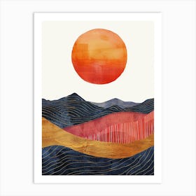 Sunset In The Mountains 7 Art Print