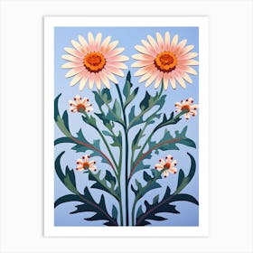 Flower Motif Painting Aster 5 Art Print