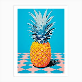 Pineapple Pastel Checkerboard 1 Art Print