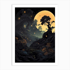 Night In The Forest 2 Art Print