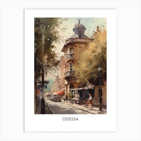 Odessa Watercolor 4travel Poster Art Print