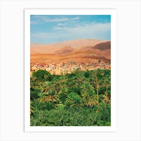 Moroccan Village In The Desert Art Print