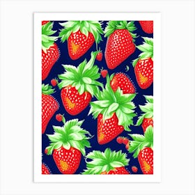 Strawberry Repeat Pattern, Fruit, Impressionism Cezanne Art Print