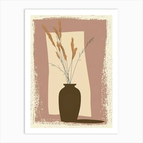 Vase Of Grass Art Print