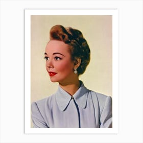 Jo Van Fleet Retro Collage Movies Art Print