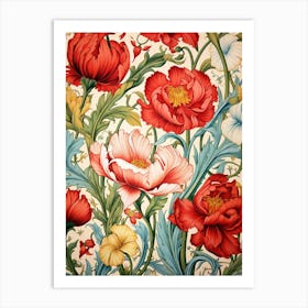 Floral Wallpaper 1 Art Print