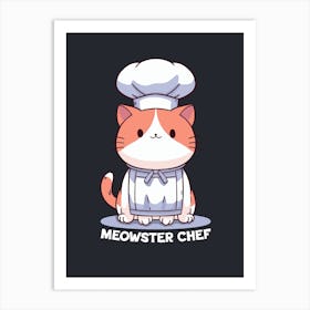 Meowster Chef Art Print