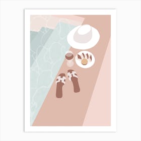 Lunch By The Pool Art Print