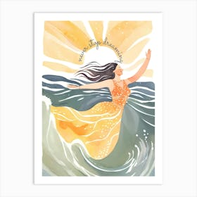 Woman In A Yellow Dress Art Print