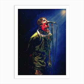 Superstars Of Liam Gallagher S Iconic Singing Style Band Rock Oasis Art Print