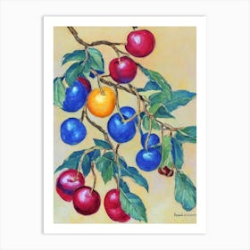 Barbados 1 Cherry Vintage Sketch Fruit Art Print