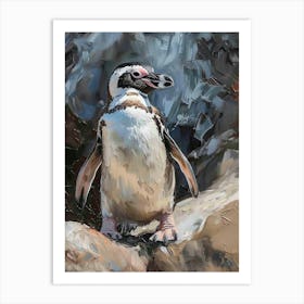 Adlie Penguin Isabela Island Oil Painting 4 Art Print