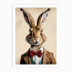 Gentleman Rabbit: The Essence of Elegance in the Animal Kingdom Art Print