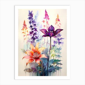 Watercolor Flowers 51 Art Print