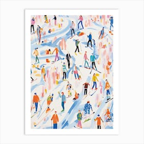 Vail Mountain Resort   Colorado Usa, Ski Resort Illustration 0 Art Print