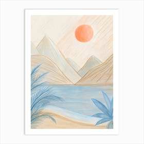 Sunset Over The Sea 2 Art Print