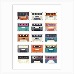 Cassette Tapes Art Print