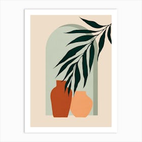 Geometric and floral composition 5 Art Print