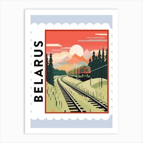 Belarus Travel Stamp Poster Art Print