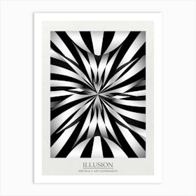 Illusion Abstract Black And White 1 Poster Art Print