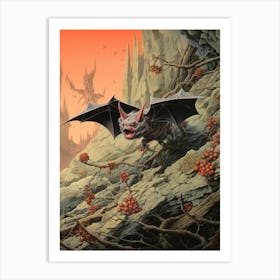 Lesser Bulldog Bat Painting 3 Art Print