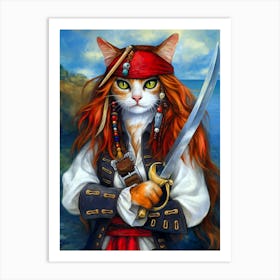 Pirate Cat 8 Art Print