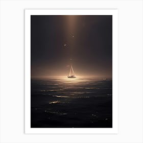 Sailboat In The Ocean 4 Art Print