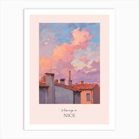 Mornings In Nice Rooftops Morning Skyline 4 Art Print