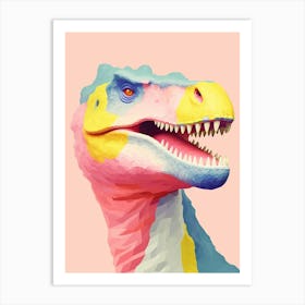 Colourful Dinosaur Kritosaurus 1 Art Print