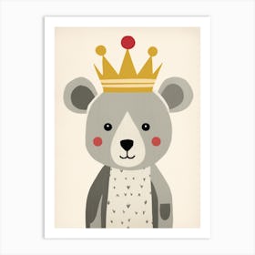 Little Koala 2 Wearing A Crown Art Print