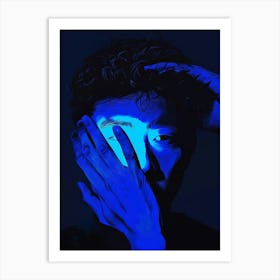 Man With Blue Eyes Art Print