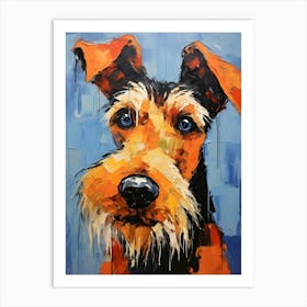 Modern Airedale Terrier Art Print