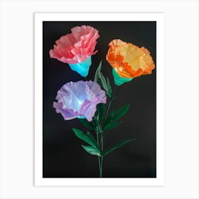 Bright Inflatable Flowers Carnations 1 Art Print