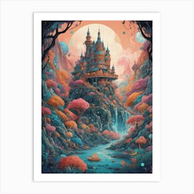 Castle In The Forest 1 Art Print