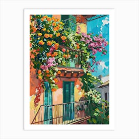 Balcony Painting In Valencia 2 Art Print